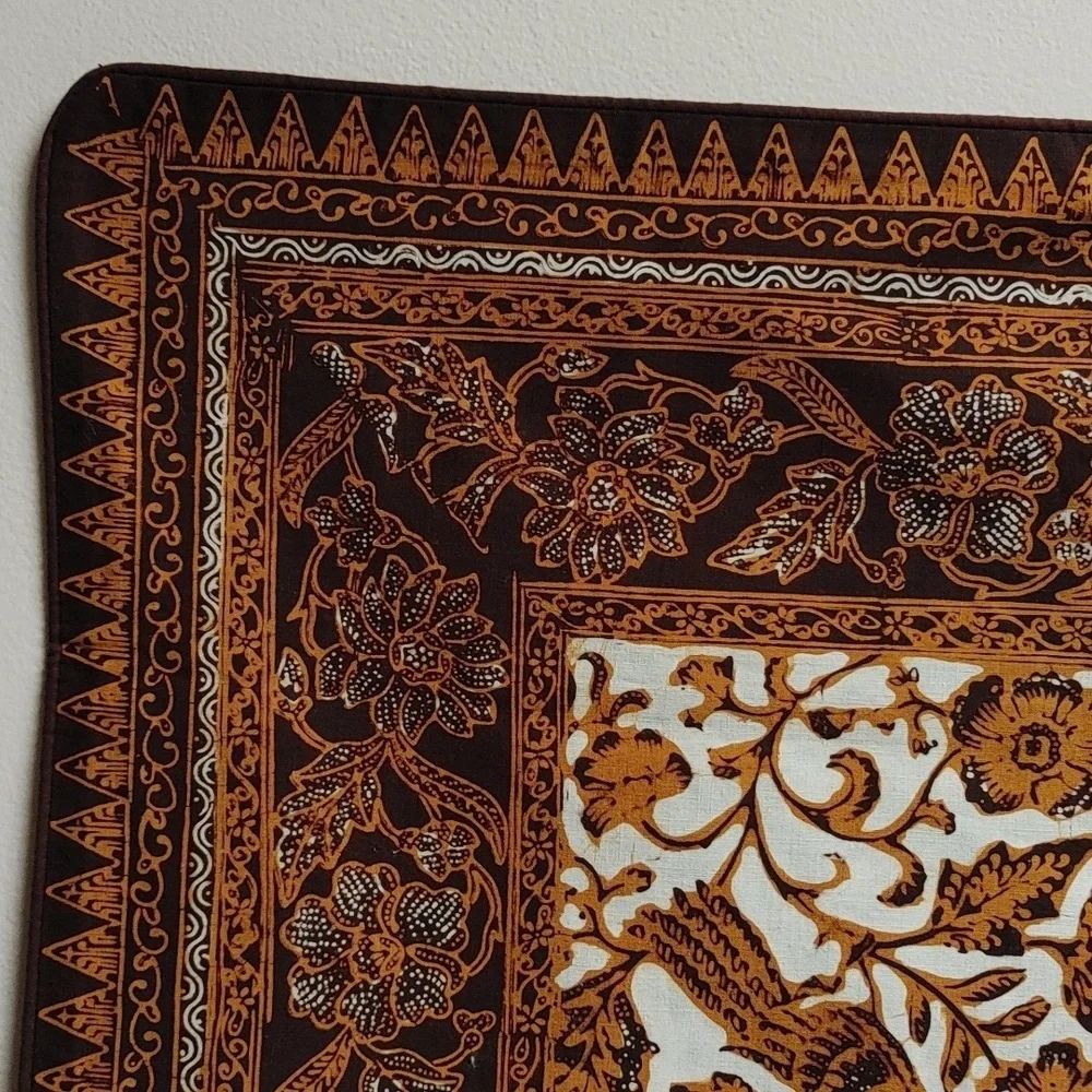 Brown & Tan Batik Pillow Cover 25.5x24.5